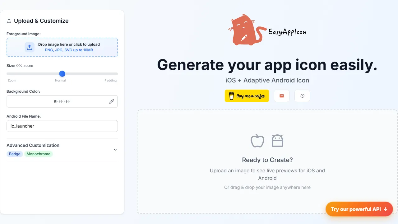 easyappicon.com - Create App Icons For Android & iOS screenshot