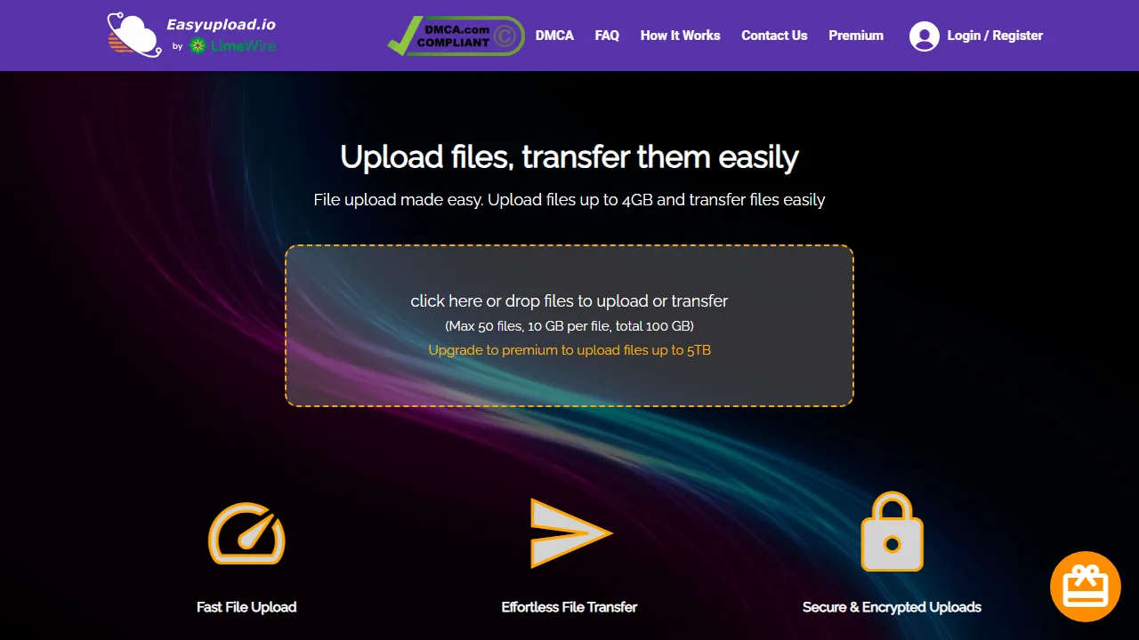 easyupload.io - Free File Hosting Platform screenshot