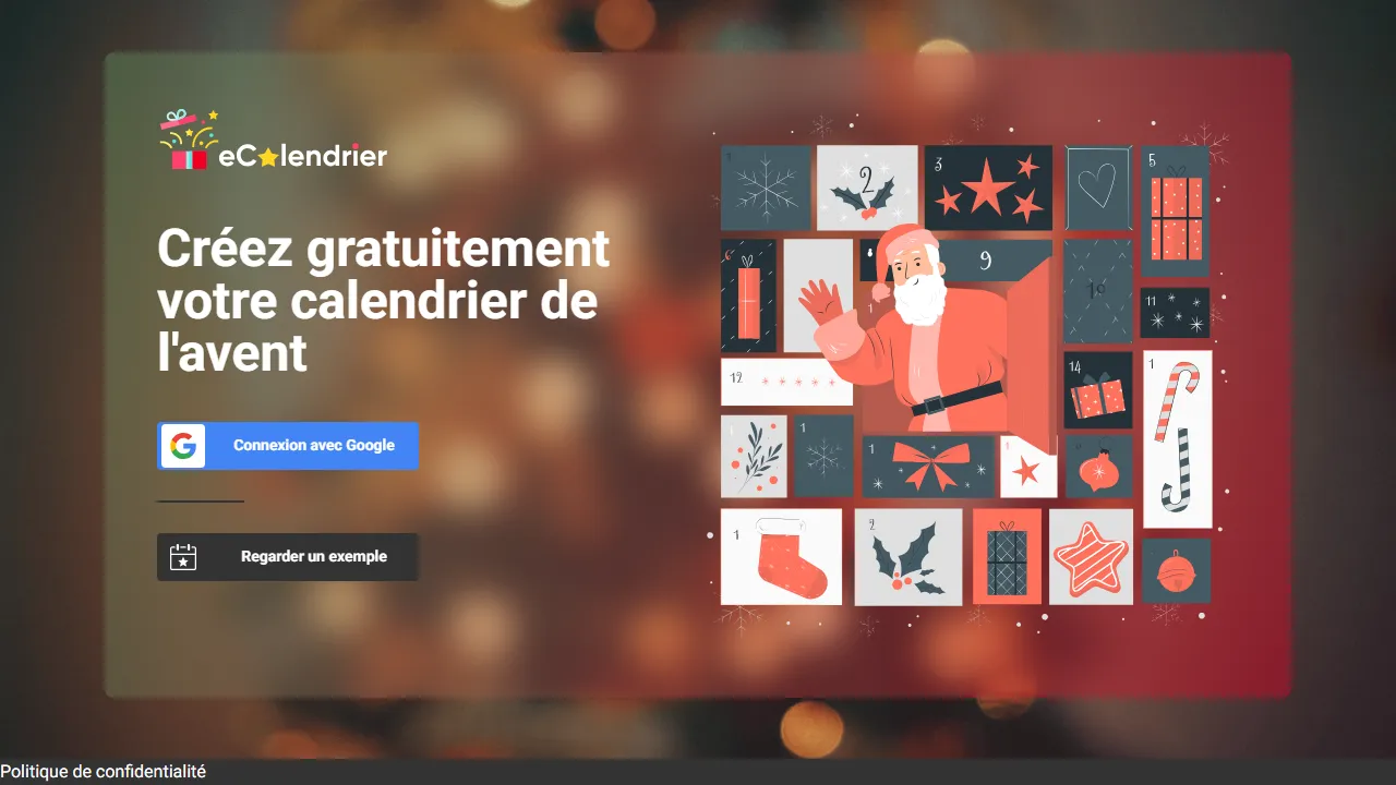 ecalendrier.net - Advent Calendar Creator Online screenshot