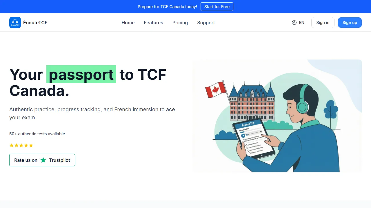 ecoutetcf.com - ASVAB Test Practice Web Application screenshot