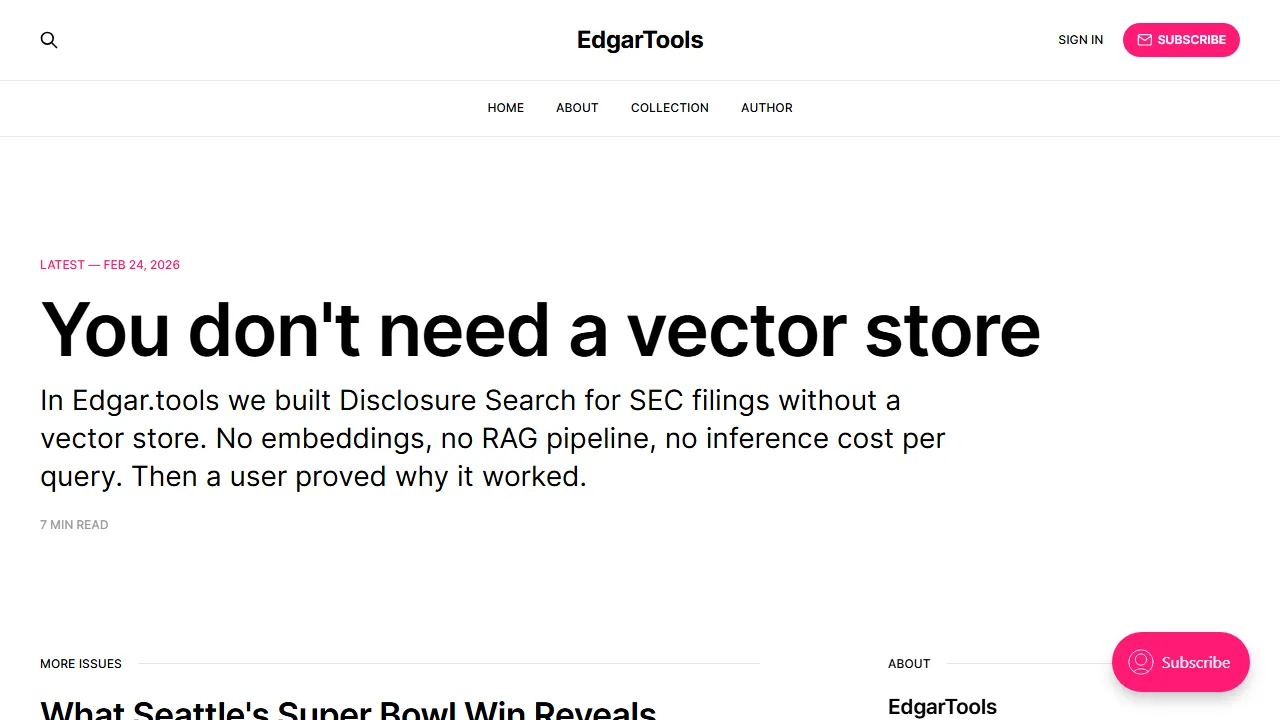 edgartools.io - Powerful SEC EDGAR Database API Access screenshot