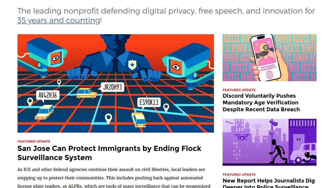 eff.org - Chrome Extension For Your Browser screenshot