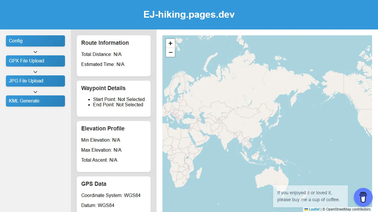ej-hiking.pages.dev - KML File Generator with JPG Animations screenshot