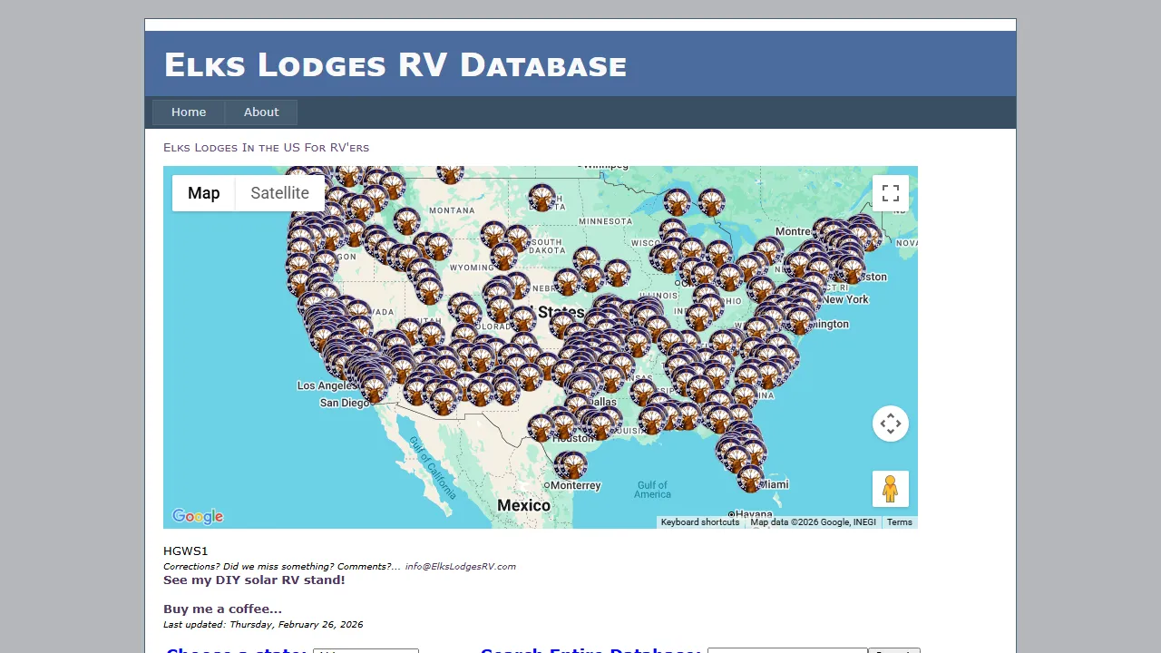 elkslodgesrv.com website screenshot
