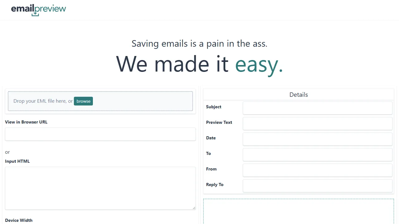emailpreview.io - Email Archiving Solution At Scale screenshot