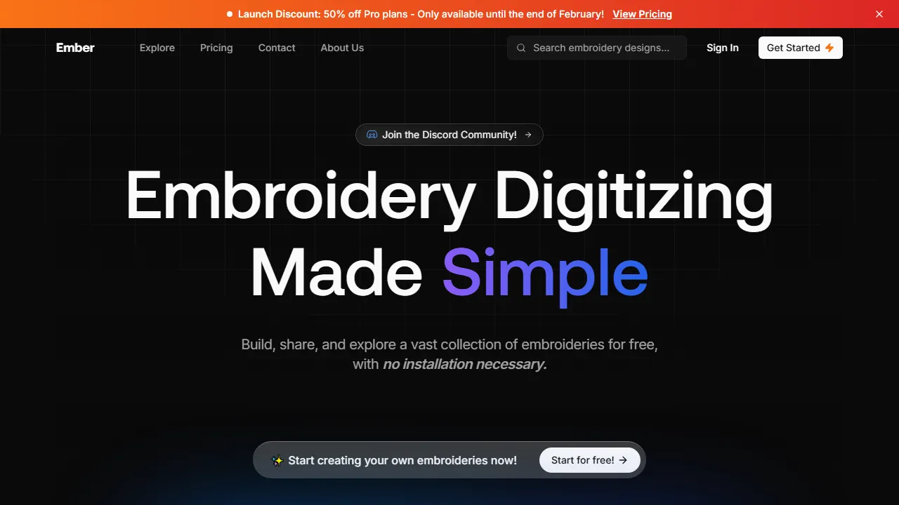 emberdesign.net - Affordable and Easy Embroidery Software screenshot