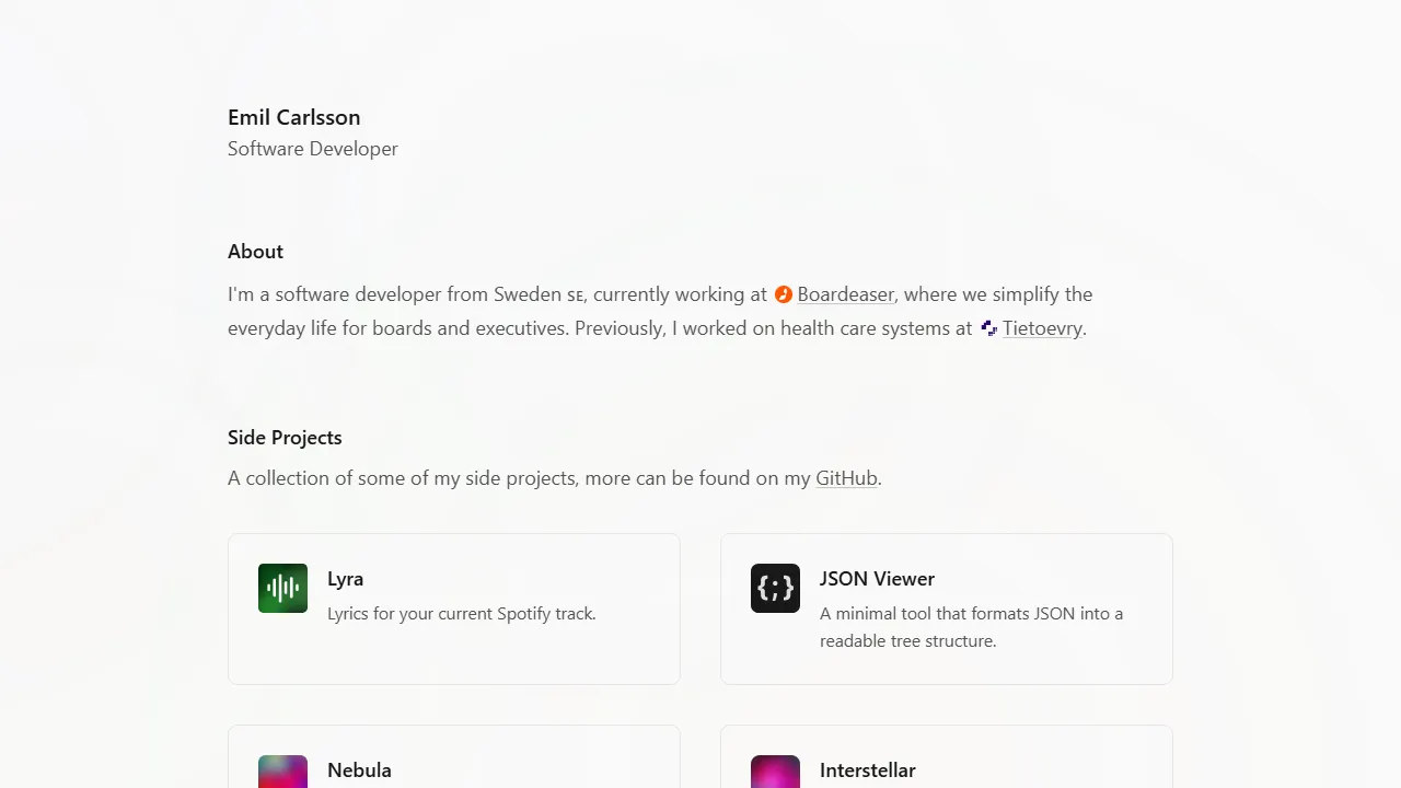 emilcarlsson.se - Game Completionist Tracker Open Source Apps screenshot