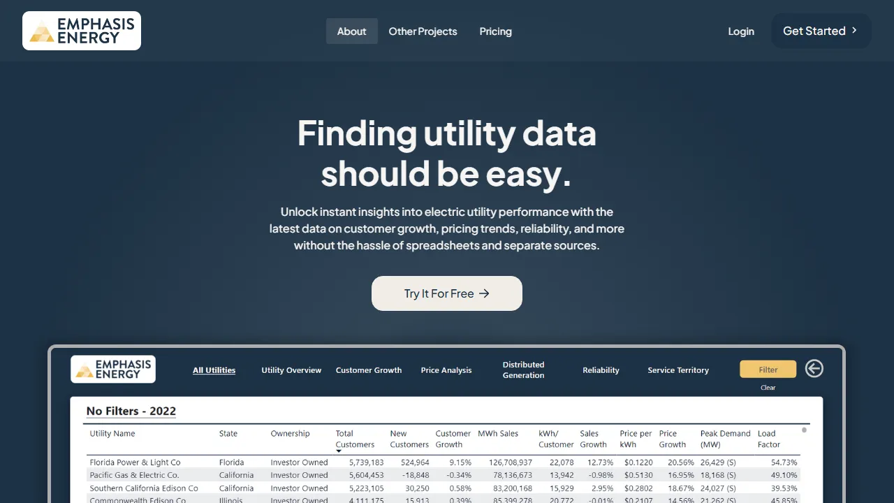 emphasis.energy - Utility Data Access For Early Adopters screenshot