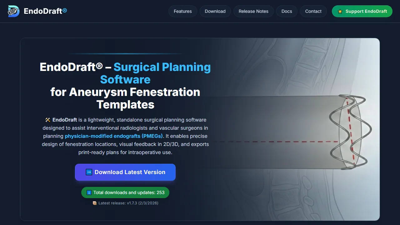 endodraft.com - Surgical Planning Software for Wellcare Surgery screenshot