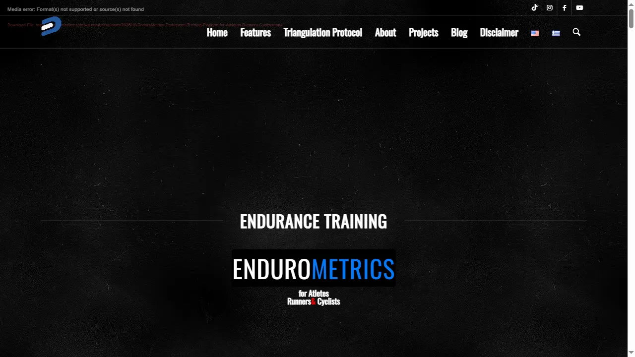 endurometrics.com - Sports Analytics Tool with Health Tracking screenshot