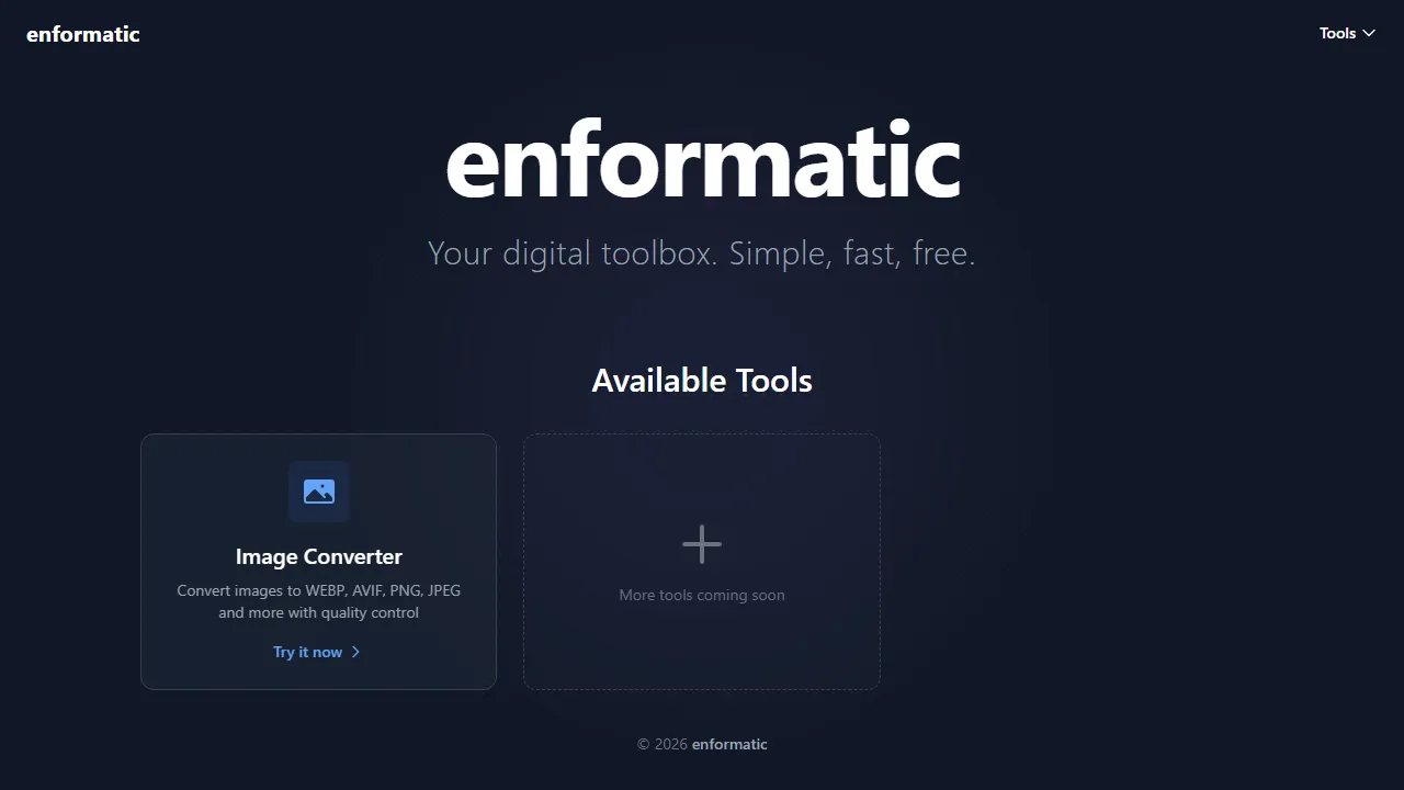 enformatic.de - Simple and Fast Privacy Tools screenshot