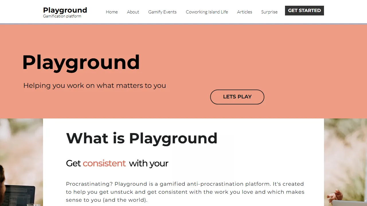 enterplayground.com - Best Anti Procrastination App For Creators screenshot