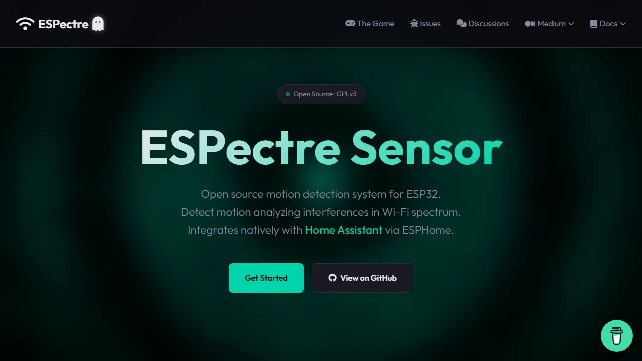 espectre.dev - Open Source Wi-Fi Motion Detector screenshot