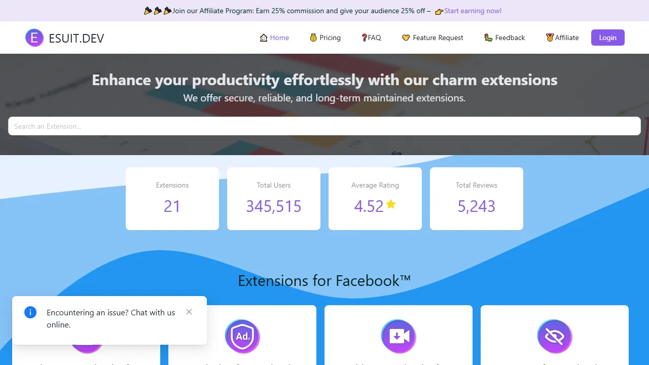 esuit.dev - FB Video Downloader Chrome Extension screenshot