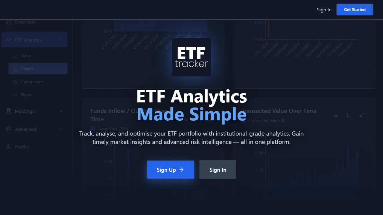 etftracker.com.au - Aussie ETF Analysis and Price Tool screenshot