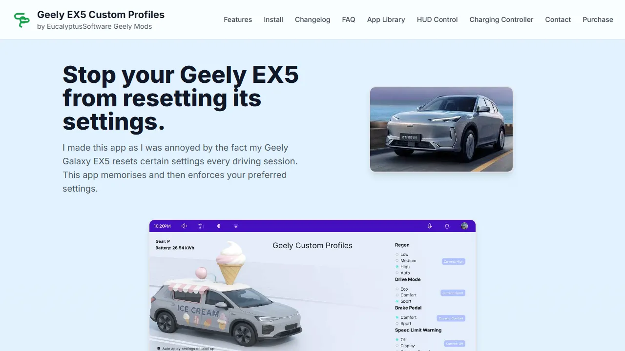 eucalyptus-software-geely-ex5-mods.pages.dev - Car Software Mods for Geely EX5 screenshot