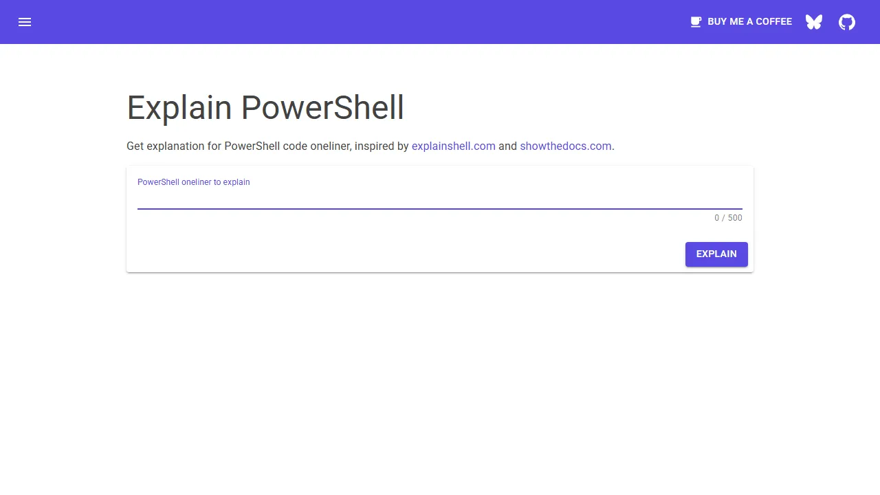 explainpowershell.com - Powershell Sample Scripts and Documentation screenshot