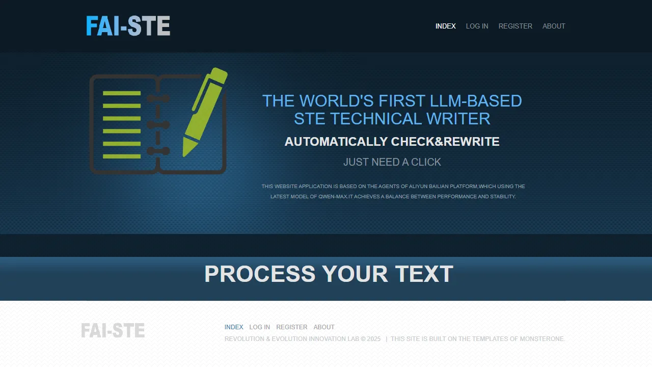fai-ste.top - Technical Writing Assistant LLM Based STE Writer screenshot