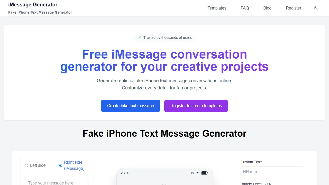 faketextgen.com - AI Text and Graffiti Creator Generator screenshot