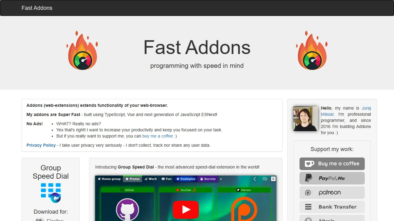 fastaddons.com - Browser Extensions for Chrome Web Store screenshot