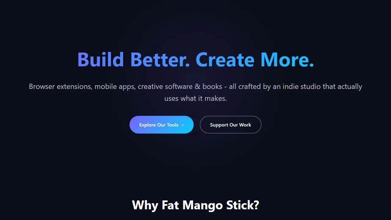 fatmangostick.com - Creative Graphic Design Computer Software Tool screenshot