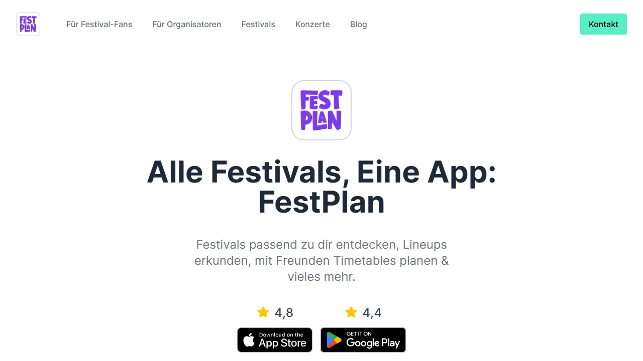 festplan.app - Festival Finder and Event App screenshot