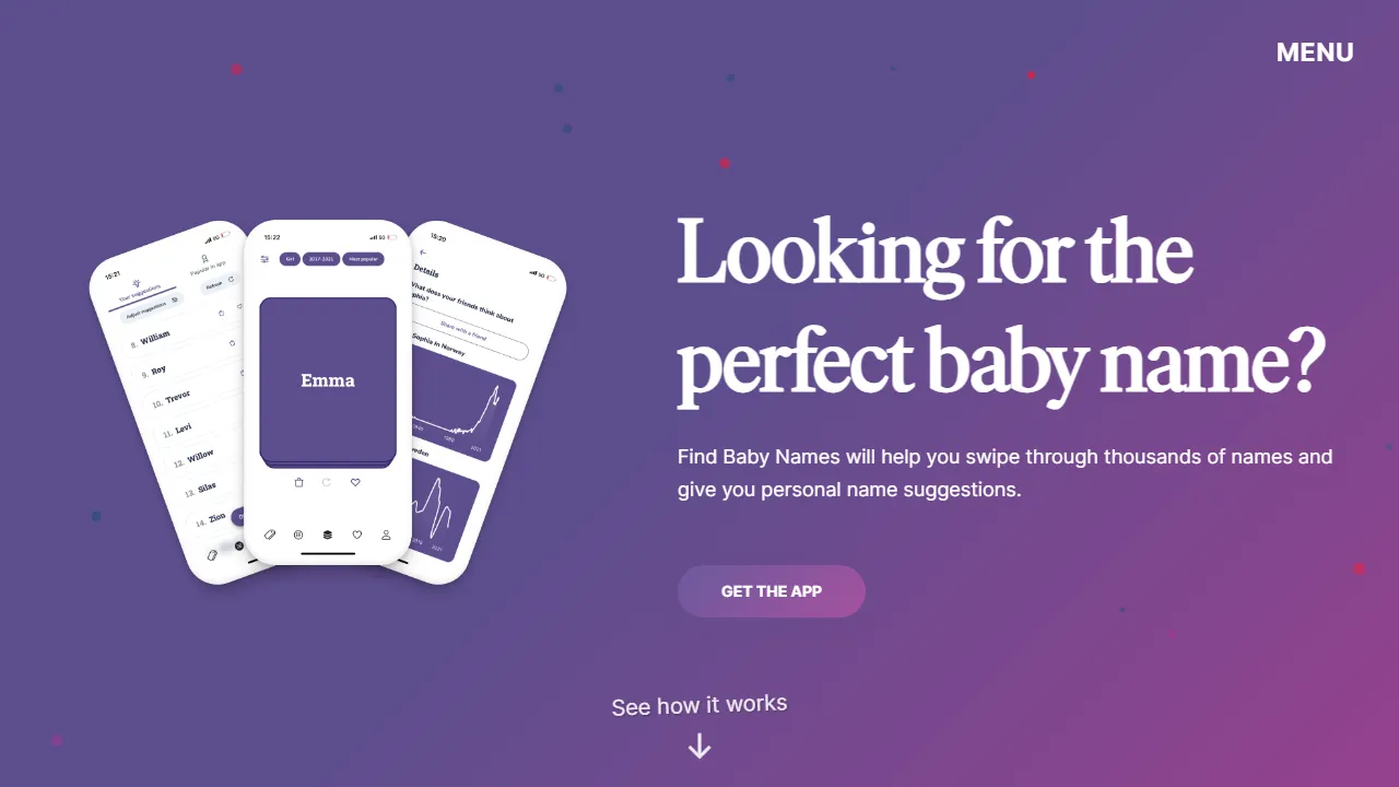 findbabynames.app - Support Baby Name Finder Development screenshot