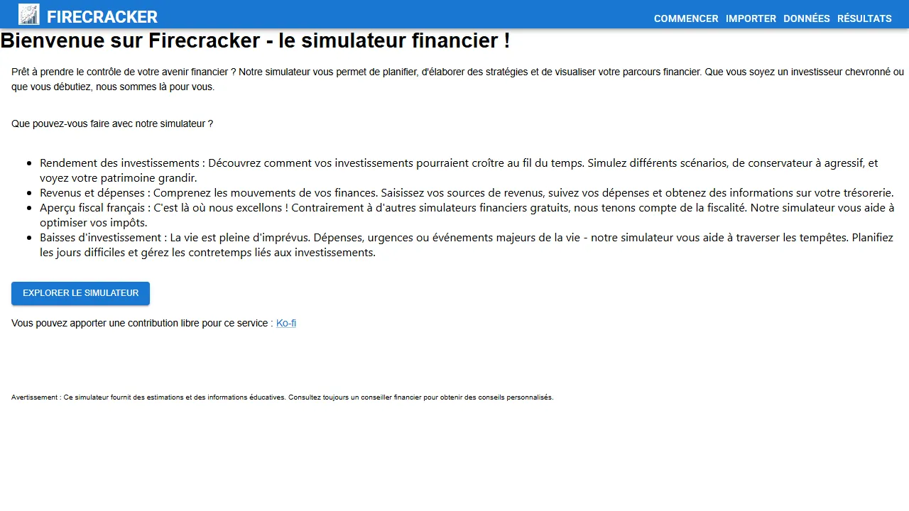firecracker.how - Monte Carlo Retirement Simulator for Planning screenshot