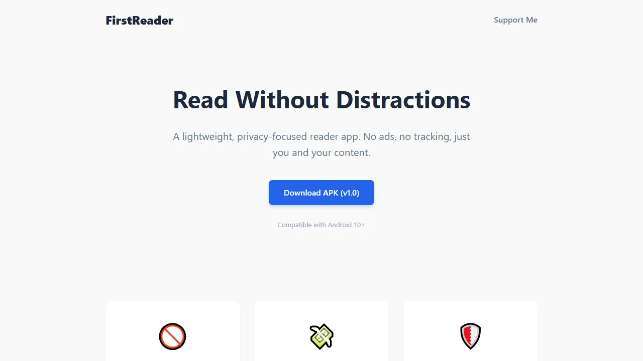 firstreader.netlify.app - Free Adobe Acrobat Reader App Alternative screenshot