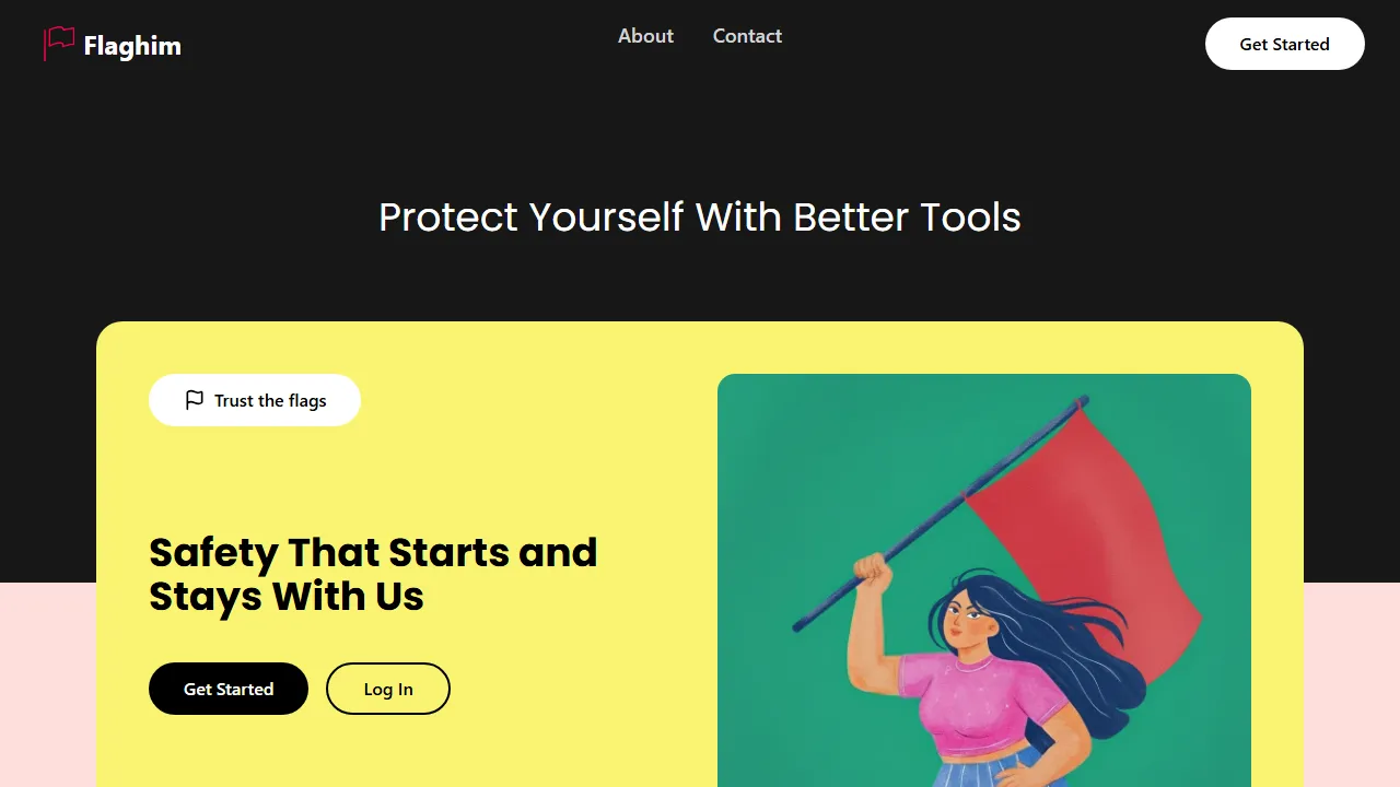 flaghim.com - Safety Network For Secure Private Communication screenshot