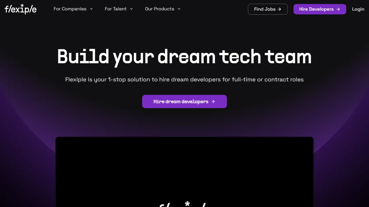 flexiple.com - Find Remote Jobs - Job Search Websites screenshot