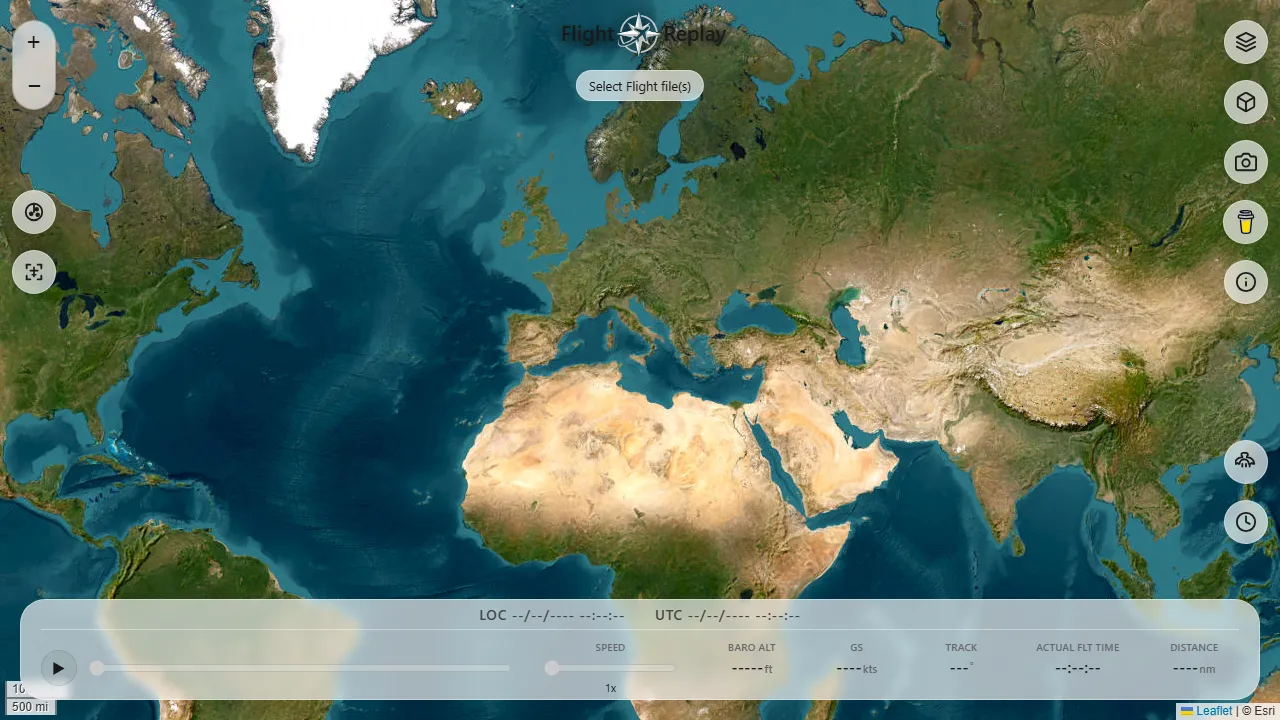 flightplayback.github.io - Flight Data Visualization Tool Online screenshot