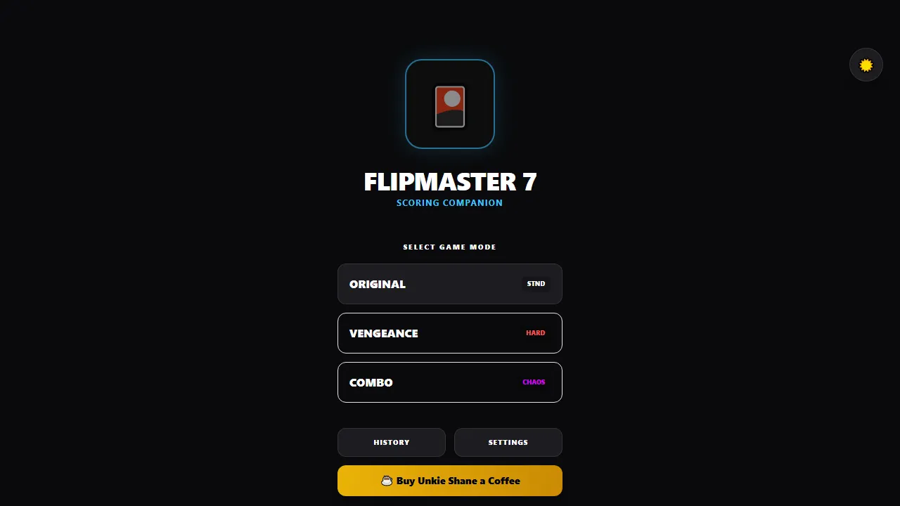 flipmaster7.xyz - Free Scorekeeping Companion App for Flip screenshot