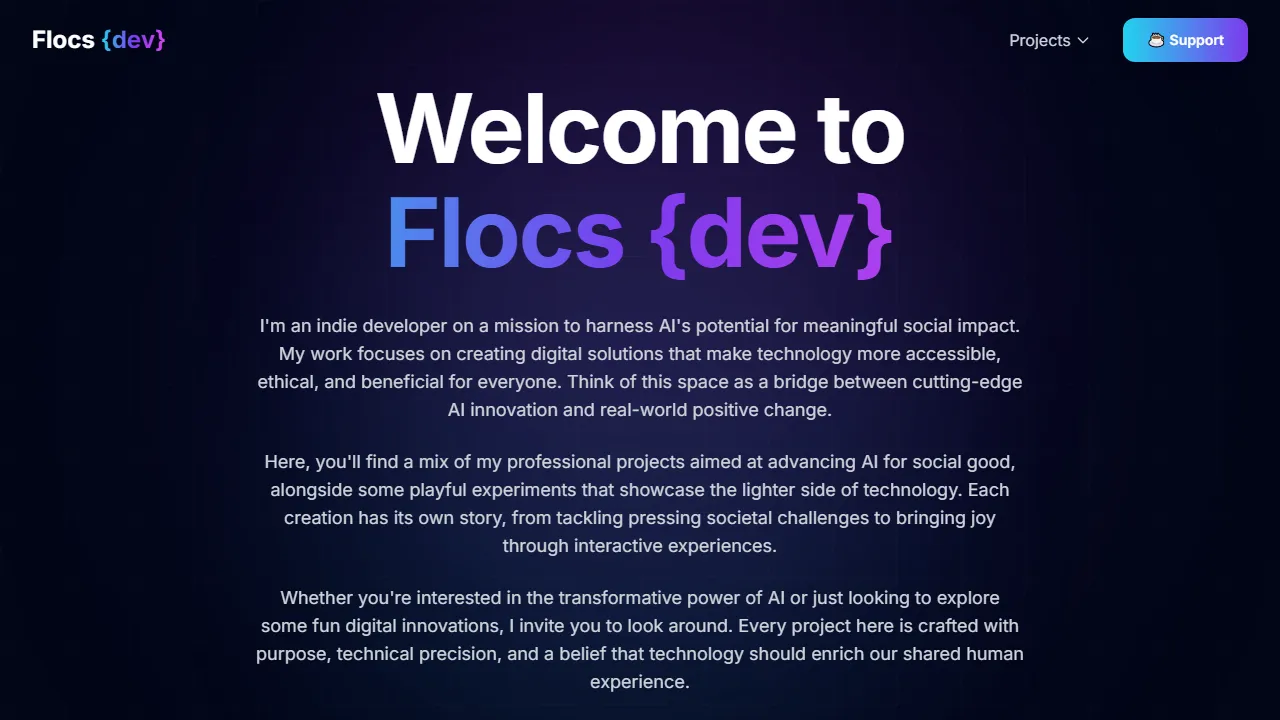 flocs.dev - AI Tools and Digital Experiences screenshot