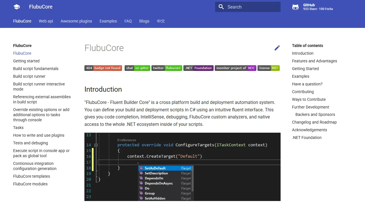 flubucore.dotnetcore.xyz - Open Source Build Automation Tool screenshot