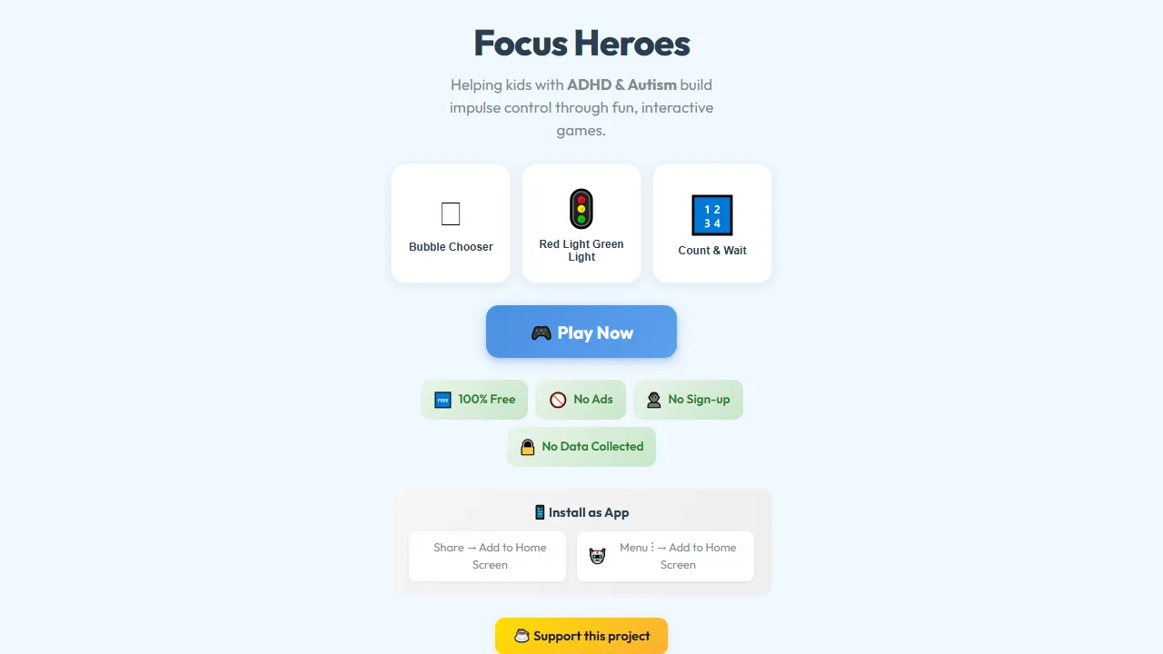 focusheroes.app - Focus Timer Pomodoro App for Productivity screenshot