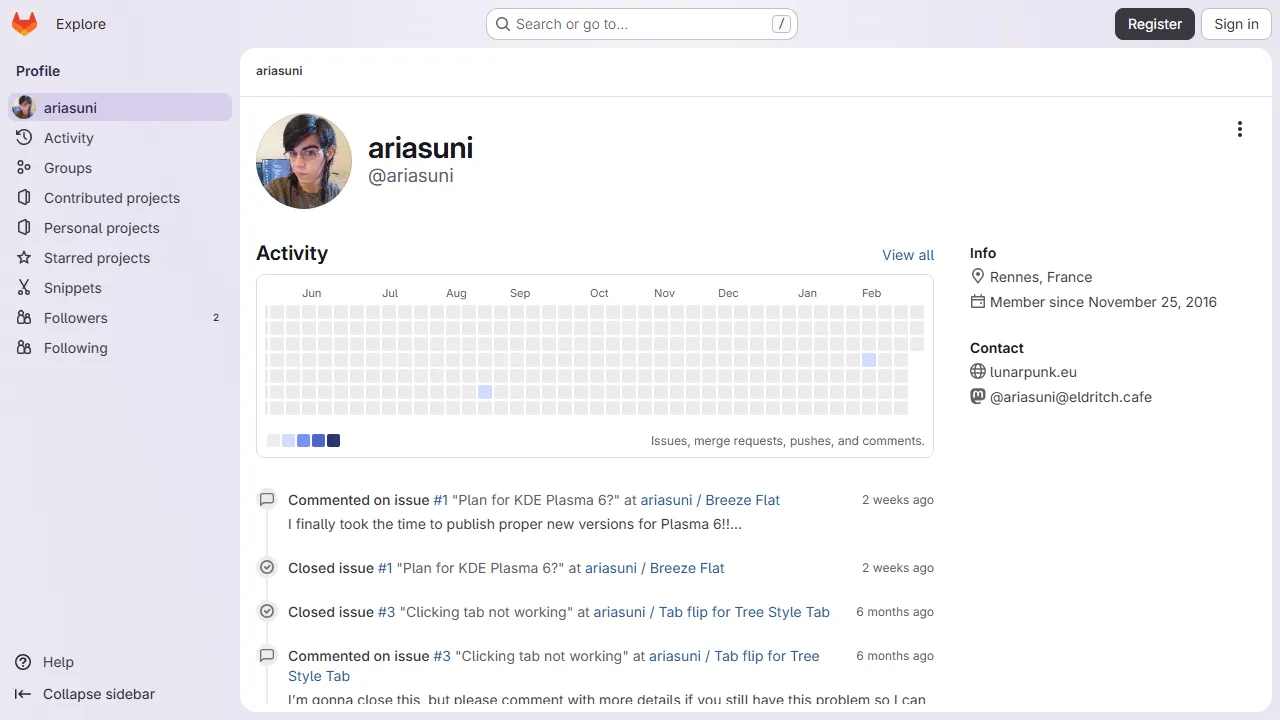 framagit.org - Browser Extensions for Firefox and Chrome Store screenshot