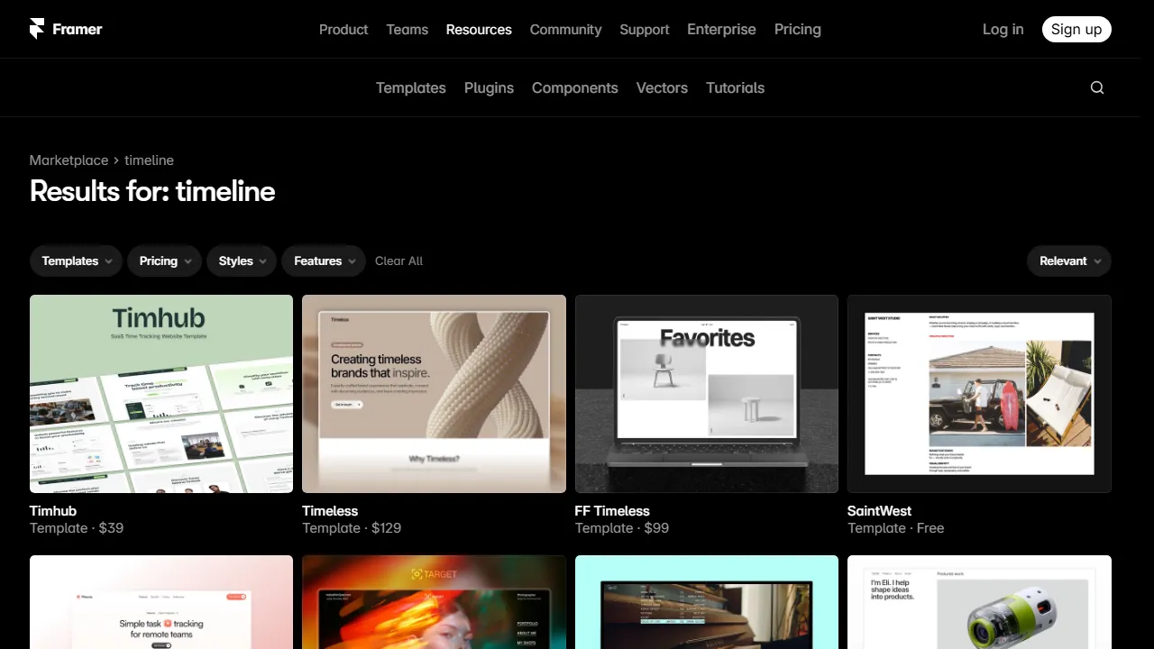 framer.com - Free Web Portfolio Website Templates Collection screenshot