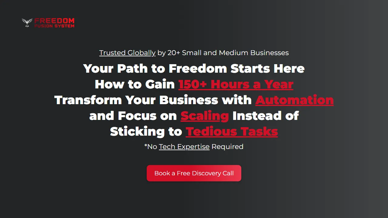 freedomfusionsystem.com - AI Content Automation Software For Small Business screenshot