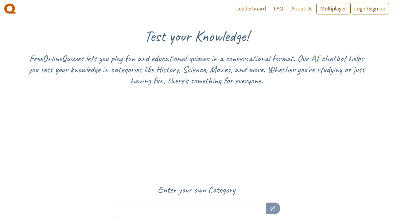 freeonlinequizzes.com - Free Online Quiz Platform for Knowledge Testing screenshot