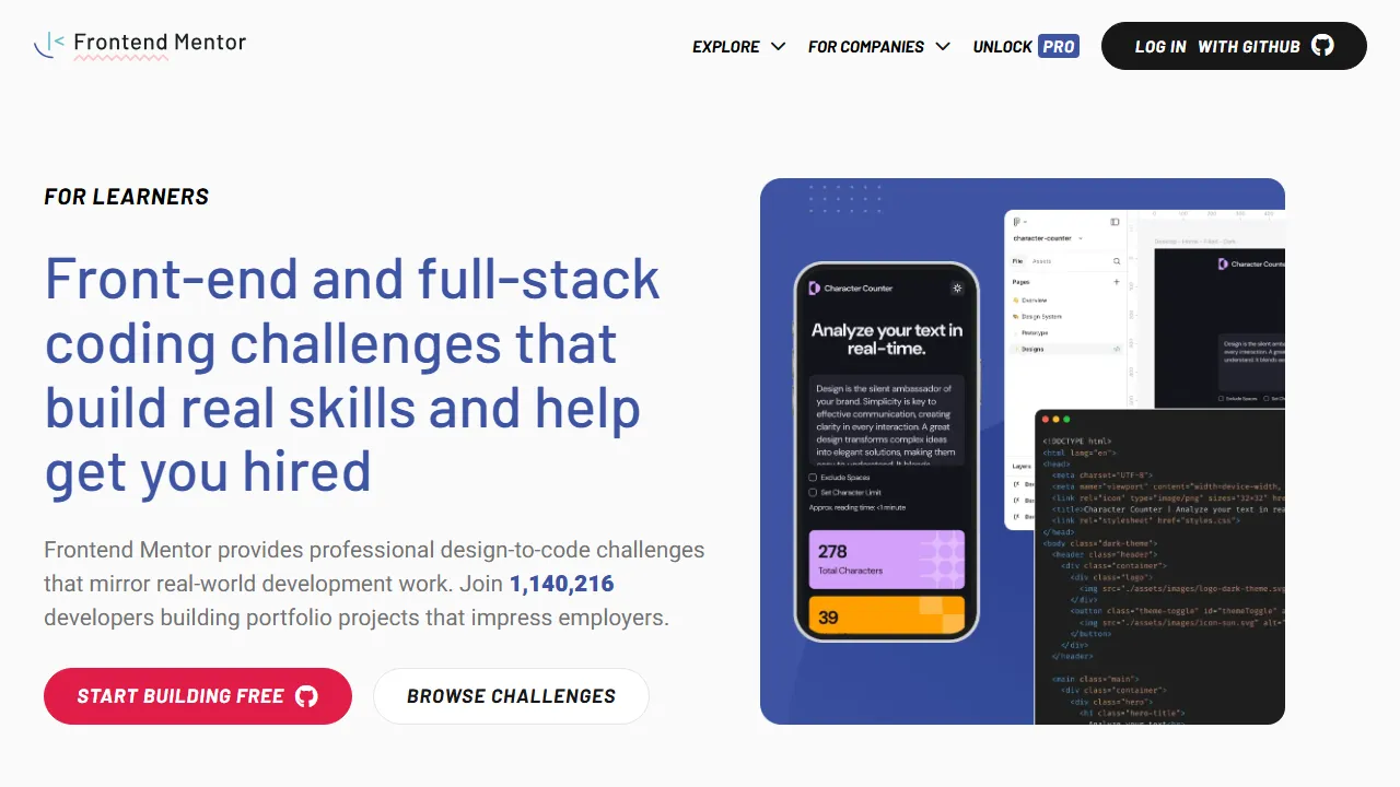 frontendmentor.io - Frontend Practice Platform to Improve Skills screenshot