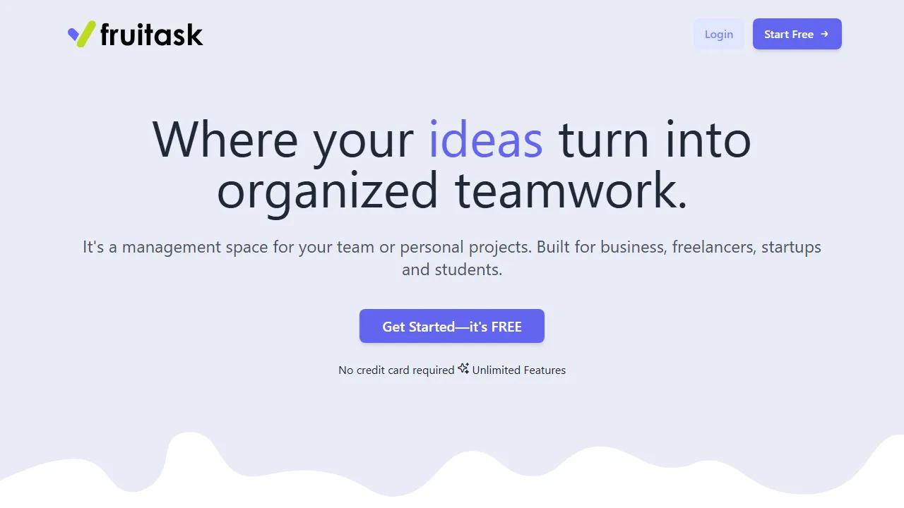 fruitask.com - Free Project Tracking Software and Task Management screenshot