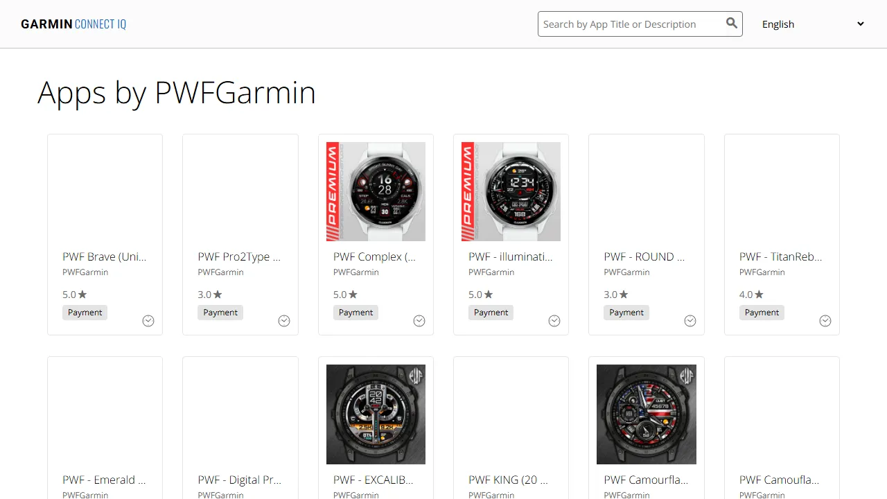 GARMIN △ PWF - Premium Watch Faces for Smart Watches screenshot