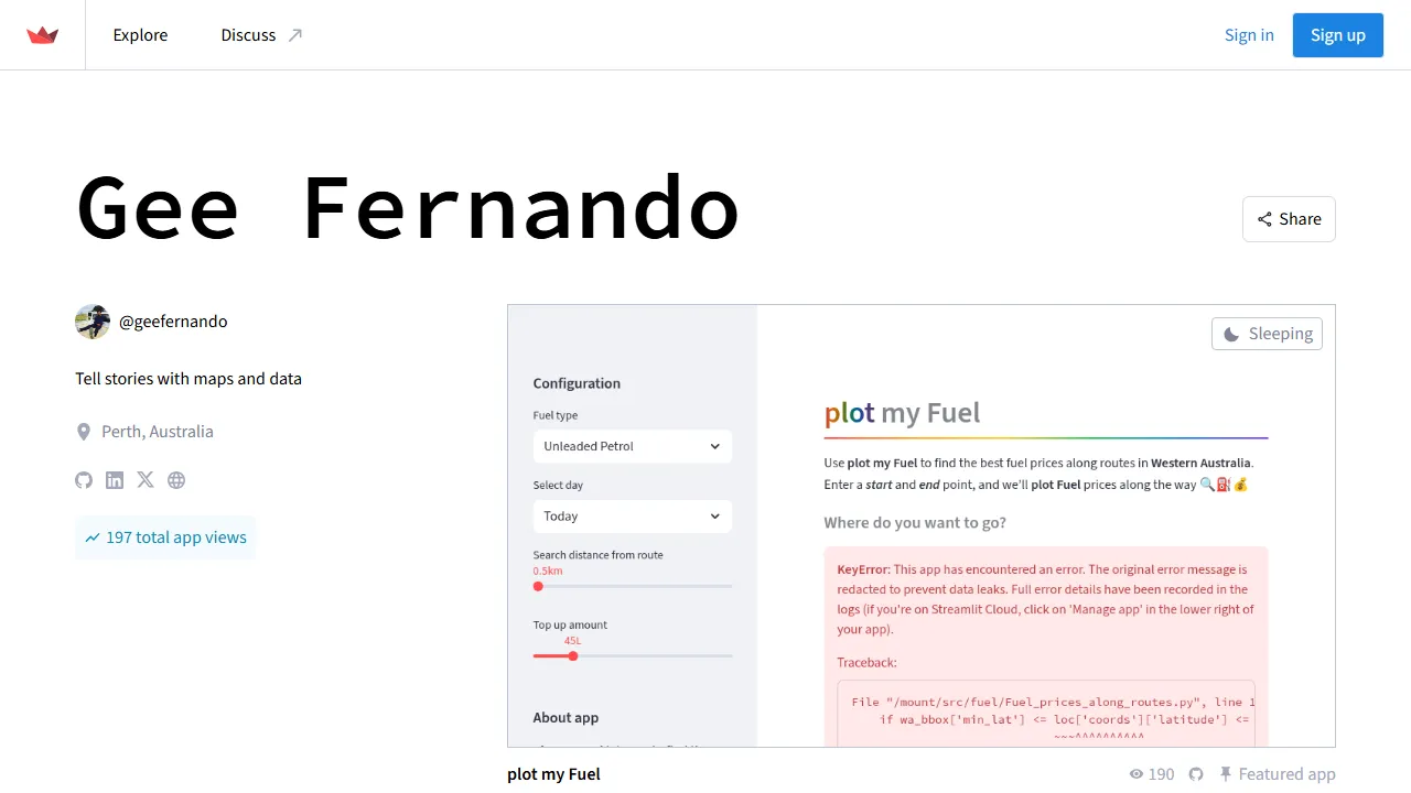 Gee Fernando - Free ArcGIS and Google Maps Mapping Portal screenshot