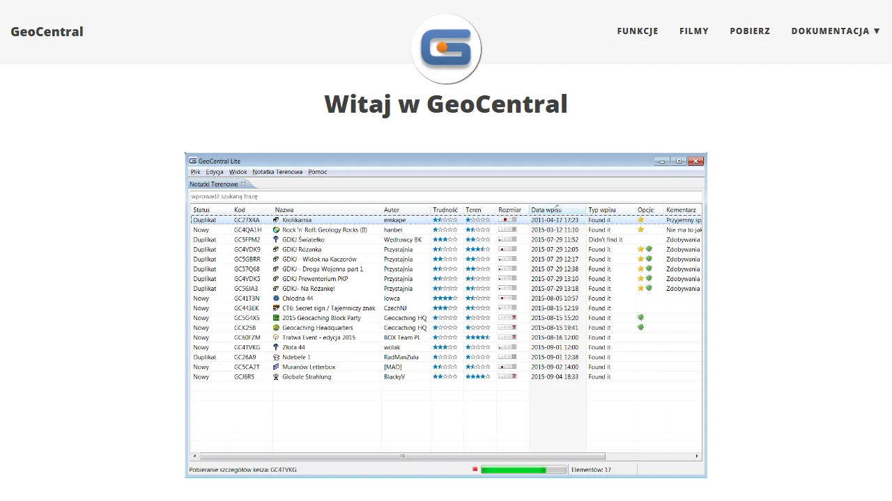 geocentral.pl - Support Geospatial Software Development with Donations screenshot