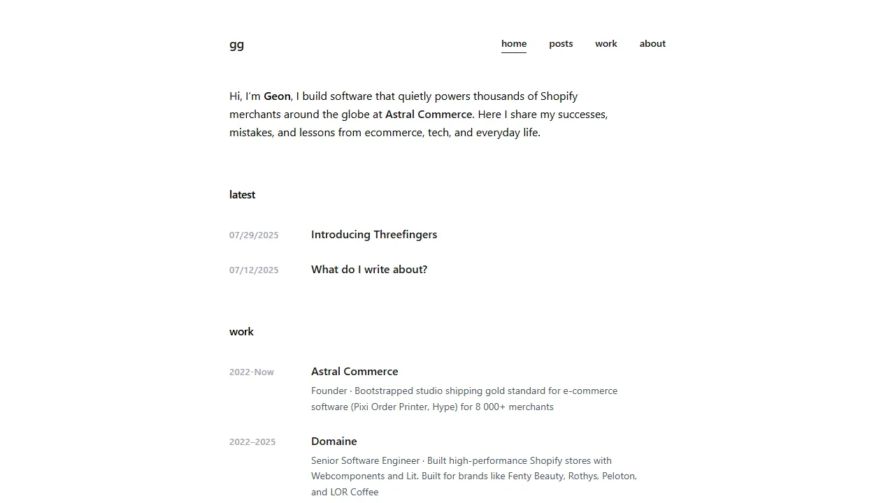 geongeorge.com - Support the Creator on Buy Me a Coffee screenshot