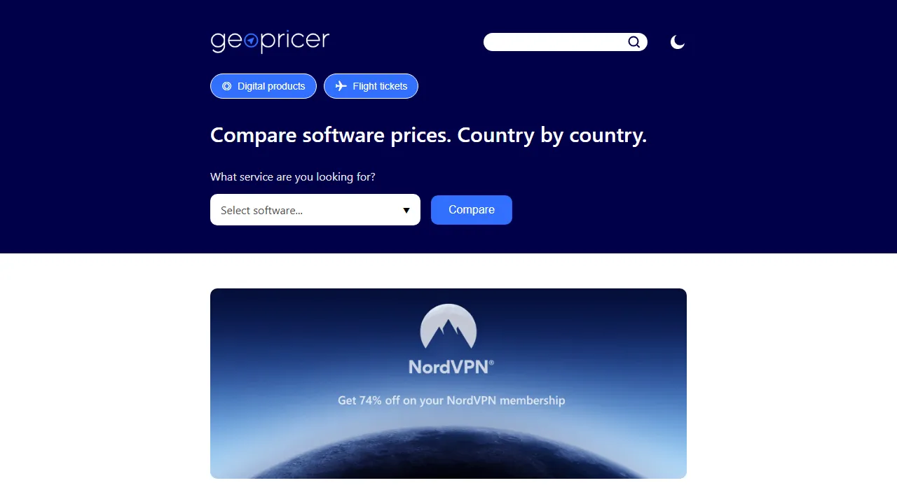 geopricer.com - Mobile Phone Compare Tool Online screenshot