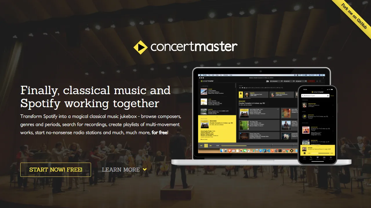 getconcertmaster.com - Classical Music Streaming Online Platform screenshot