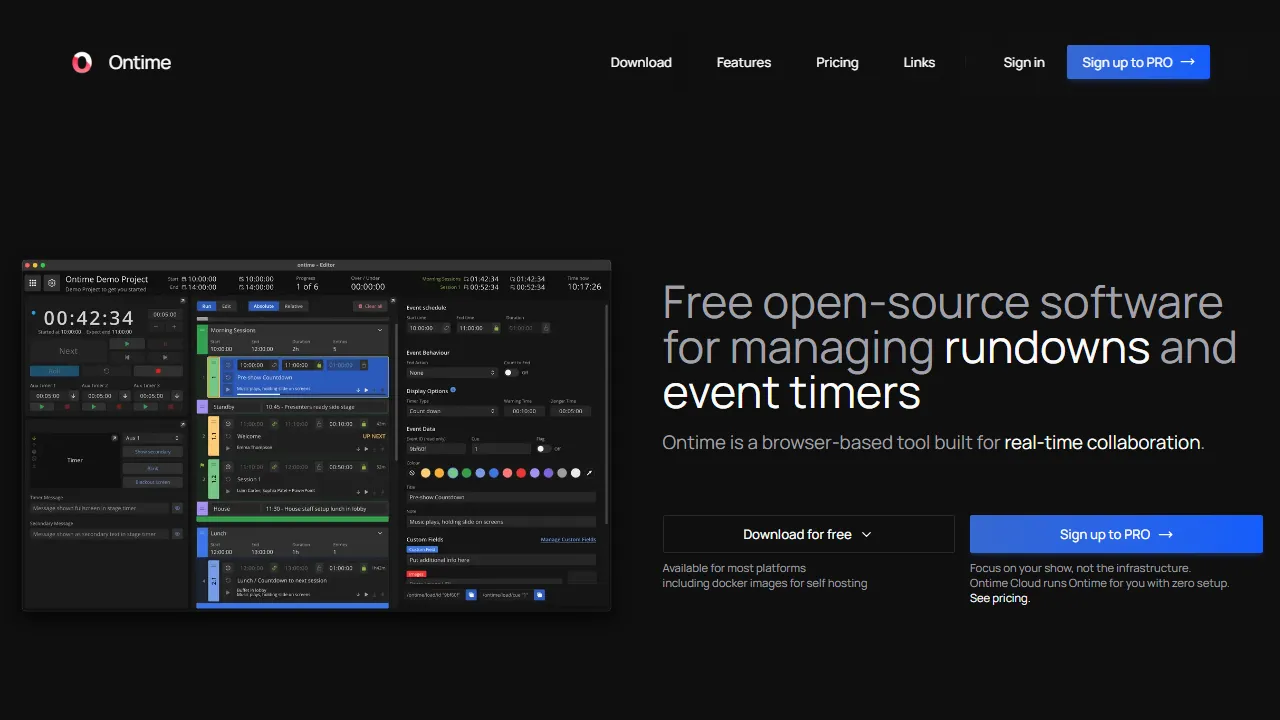 getontime.no - Free Open Source Event Timer screenshot