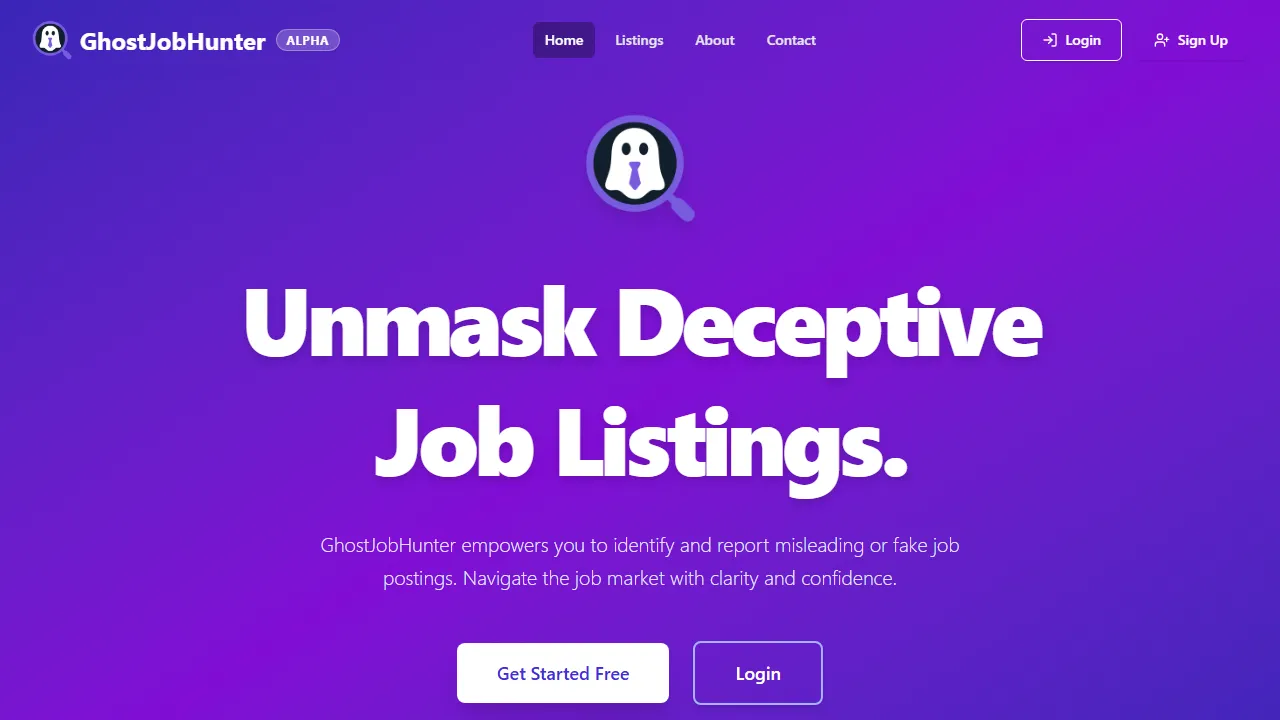 ghostjobhunter.com - Job Listing Filter Plugin Free to Use screenshot